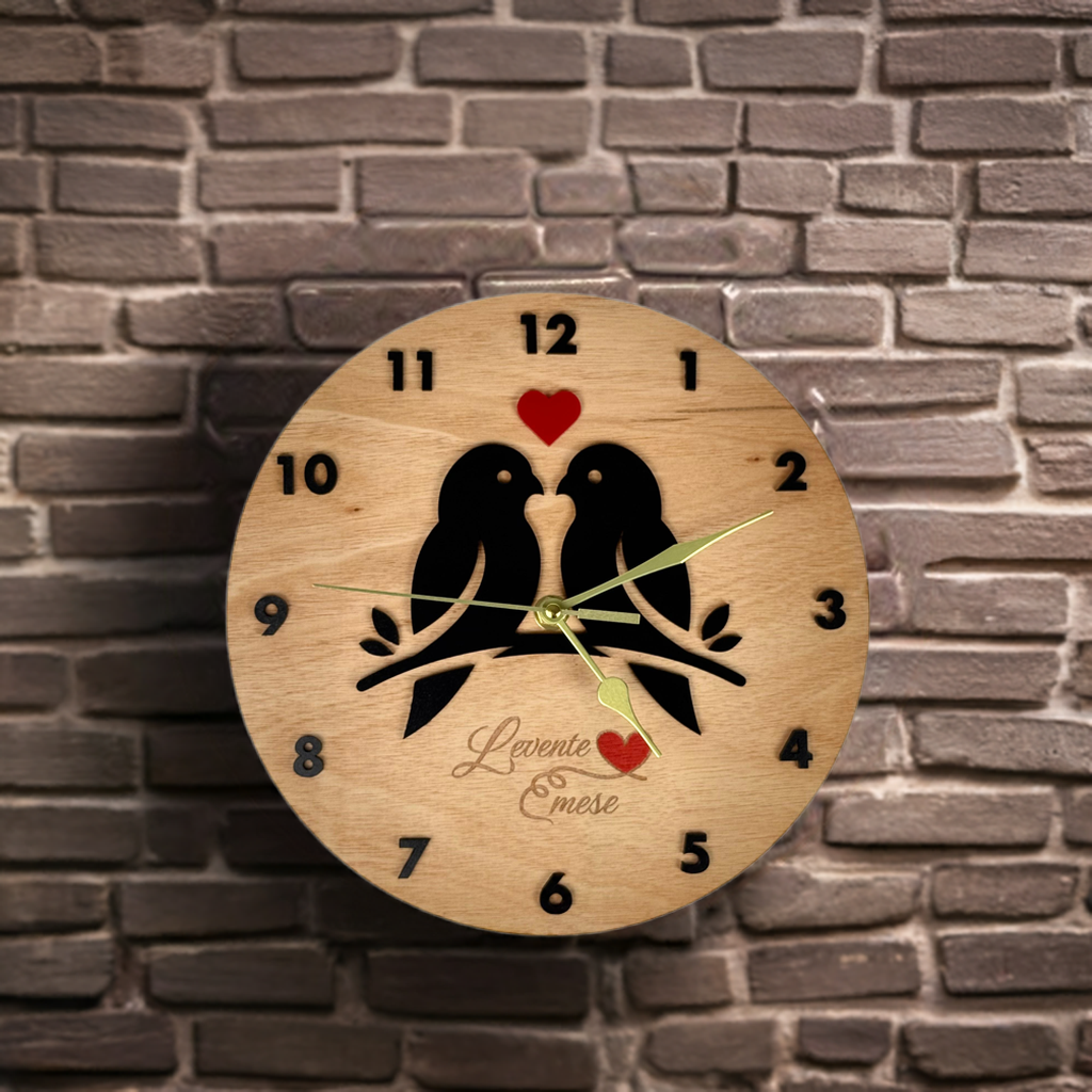 Bird Love Wall Clock