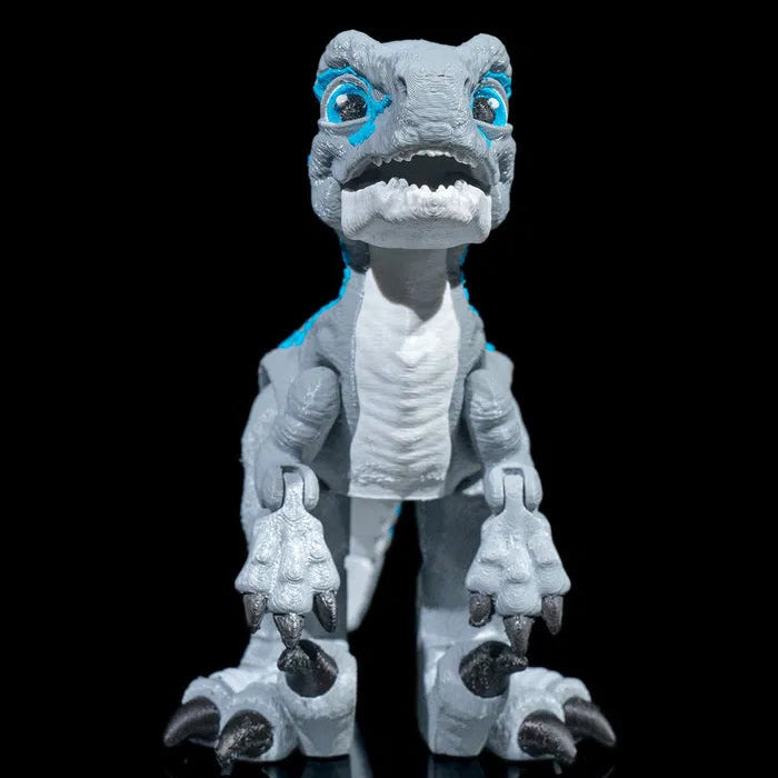 Handcrafted 3D printed Raptor model with movable joints for dynamic display