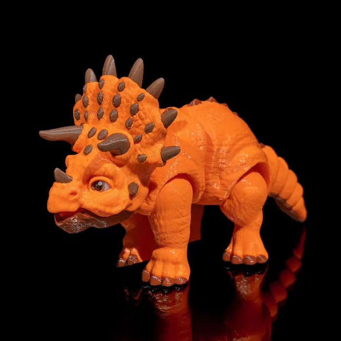 Handcrafted Articulated Triceratops model – poseable for dynamic display