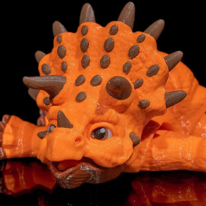 Unique 3D printed Articulated Triceratops – a lifelike addition to any room or shelf