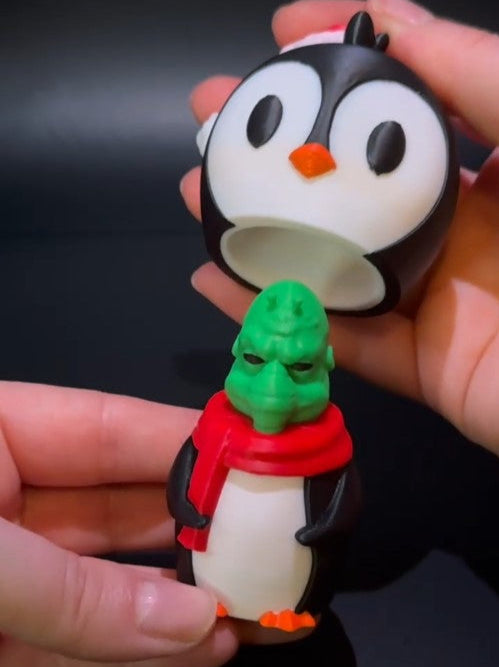 Unique Penguin E.T. ornament – ideal for adding a whimsical touch to your Christmas tree or as a humorous gift
