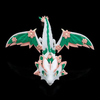 Demonstrating the moveable body of the Floral Dragon, allowing for dynamic posing and customization.