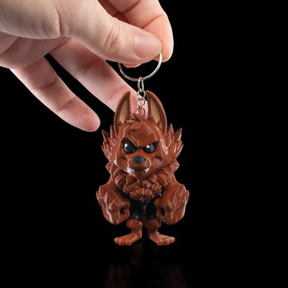 Unique Ferocious Wolf keychain – a striking and sturdy accessory for your bag or key