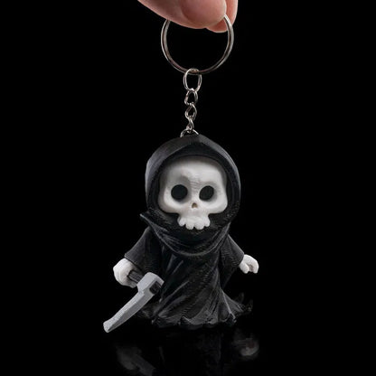 The Death Keychain – a must-have for fans of gothic and macabre style, featuring a chilling skull motif