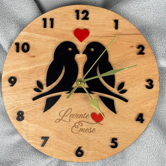 Bird Love Wall Clock
