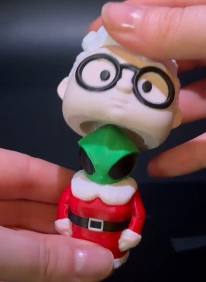 Mrs. Santa E.T. – a fun and playful Christmas ornament that can be hung on your tree or used as a desk decoration