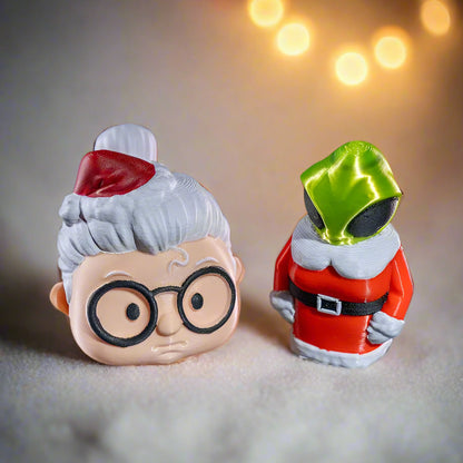Mrs. Santa E.T. – a whimsical holiday ornament with a twist, perfect for your Christmas tree or as a quirky gift