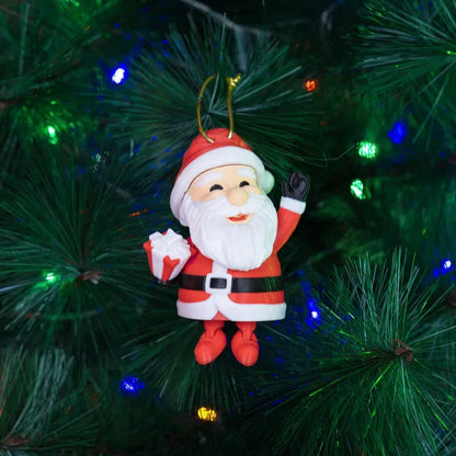 : Festive 3D-printed Christmas tree decorations, adding a unique touch to your holiday decor.