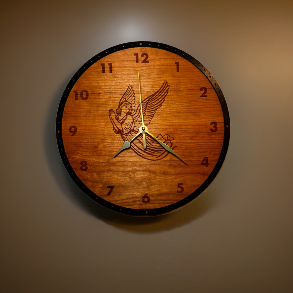 Angel wall clock