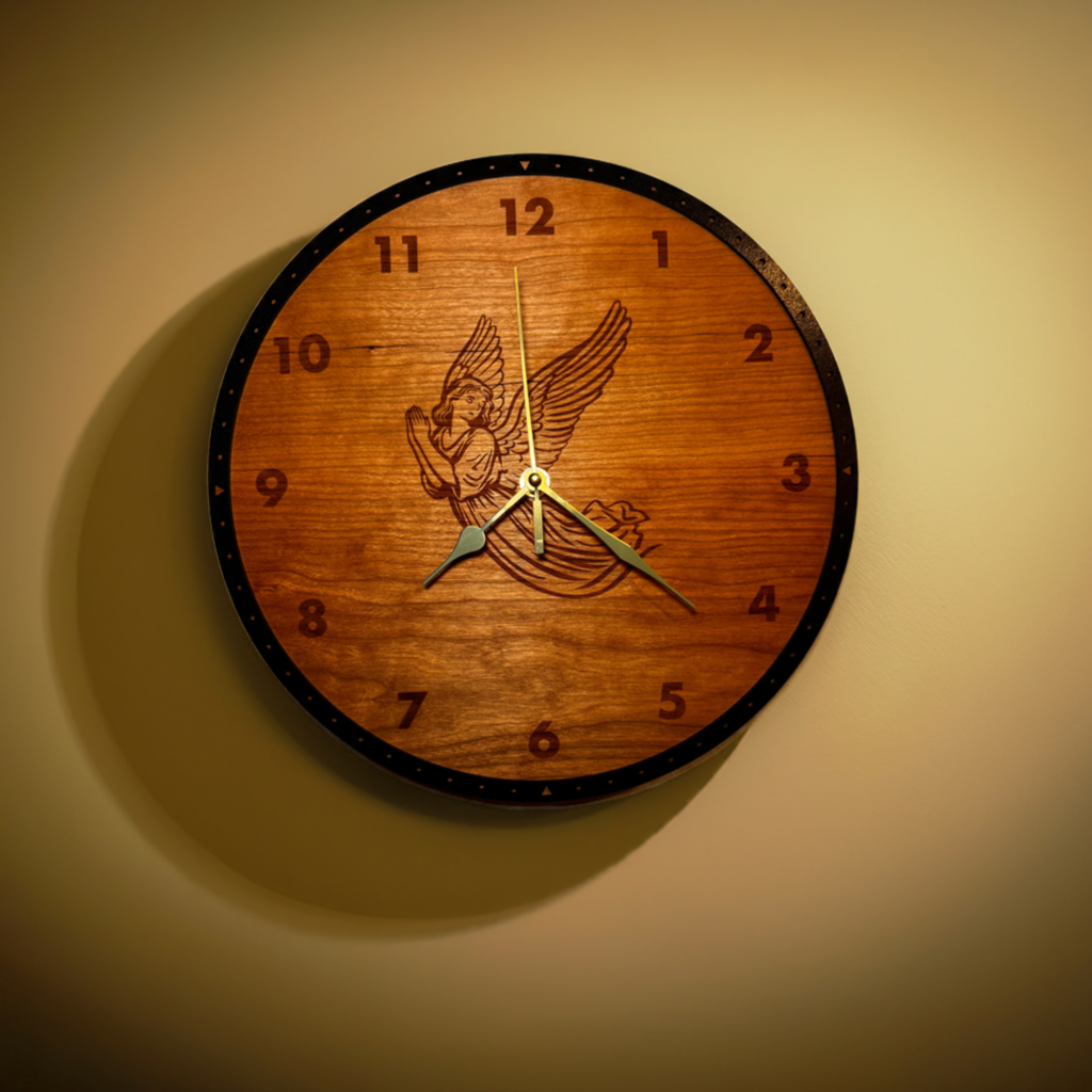 Angel wall clock